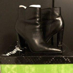 Sam Edelman Raelle Black Leather Booties
